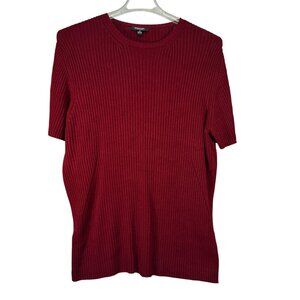 Emanuel Ungaro Woman Ribbed Knit Top 1X Rayon & Spandex Made In USA